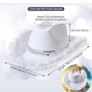 White Kids Cowboy Hat with Silver Trim